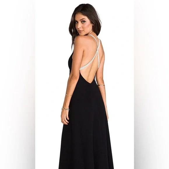 Milly | Dresses | Milly Black Dress With Rhinestone Straps | Poshmark Milly | Dresses | Milly Black Dress With Rhinestone Straps | Poshmark
